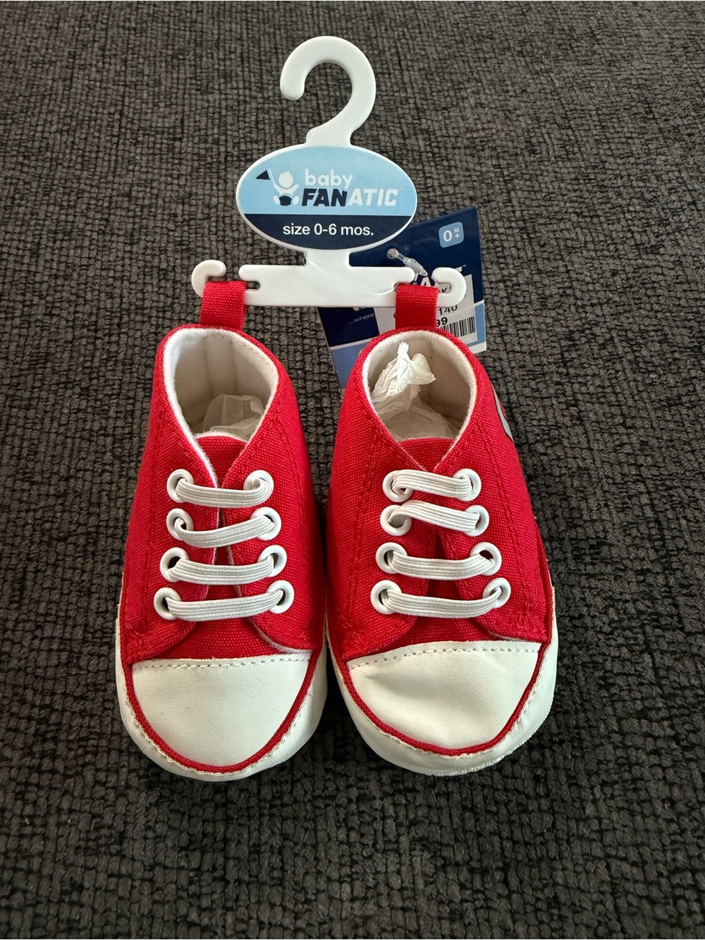 Baby FANATIC Red Canvas Baby Sneakers - 0-6 Months Ohio State